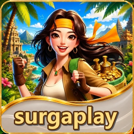 Kartu katalog surgaplay menampilkan penjelasan singkat, versi/ukuran acuan paket inti, dan skor
